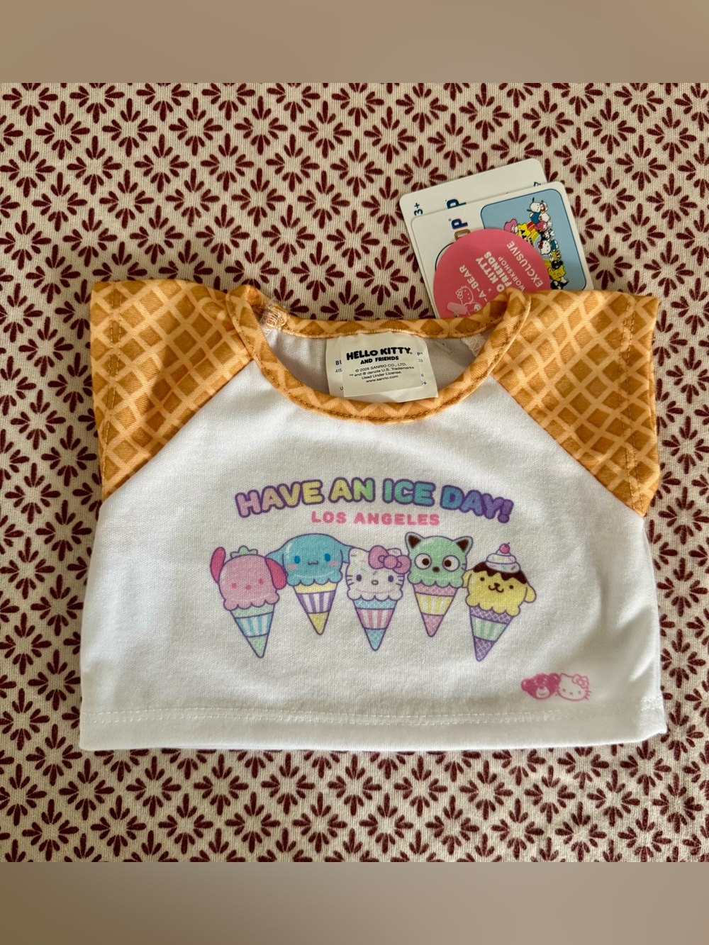 La exclusive hello kitty build a bear t shirt ice cream collection new